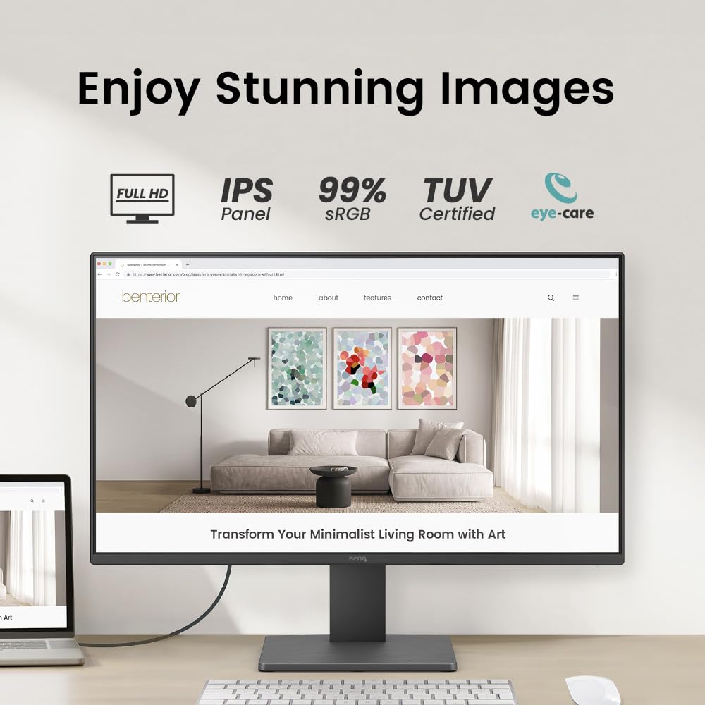 Amazon.com: BenQ GW2491 23.8” 1080p FHD 100Hz IPS Eye-Care Monitor